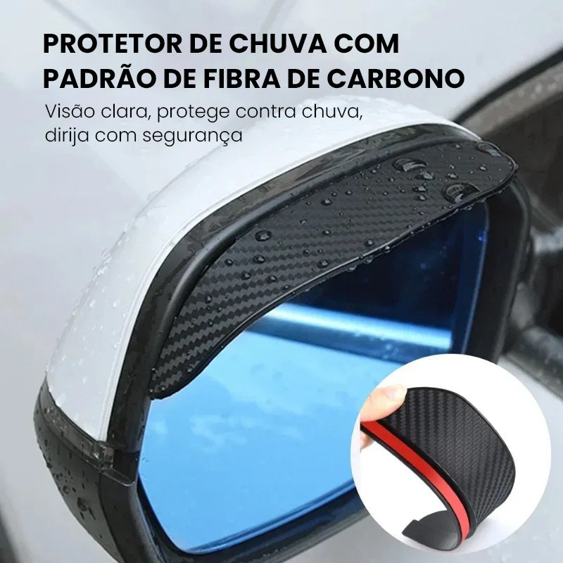 Viseira fibra carbono universal para retrovisor externo